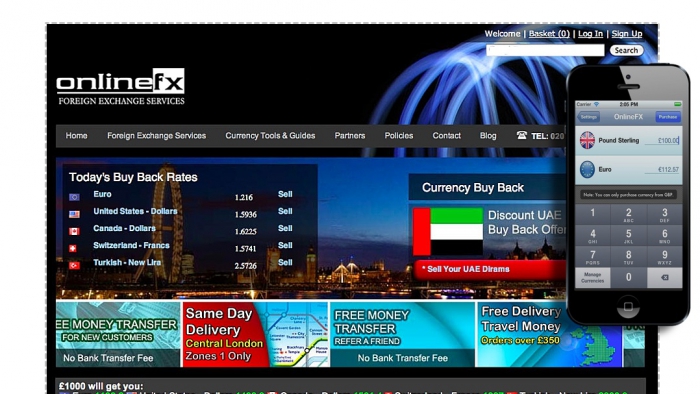 OnlineFX web app and iPhone App